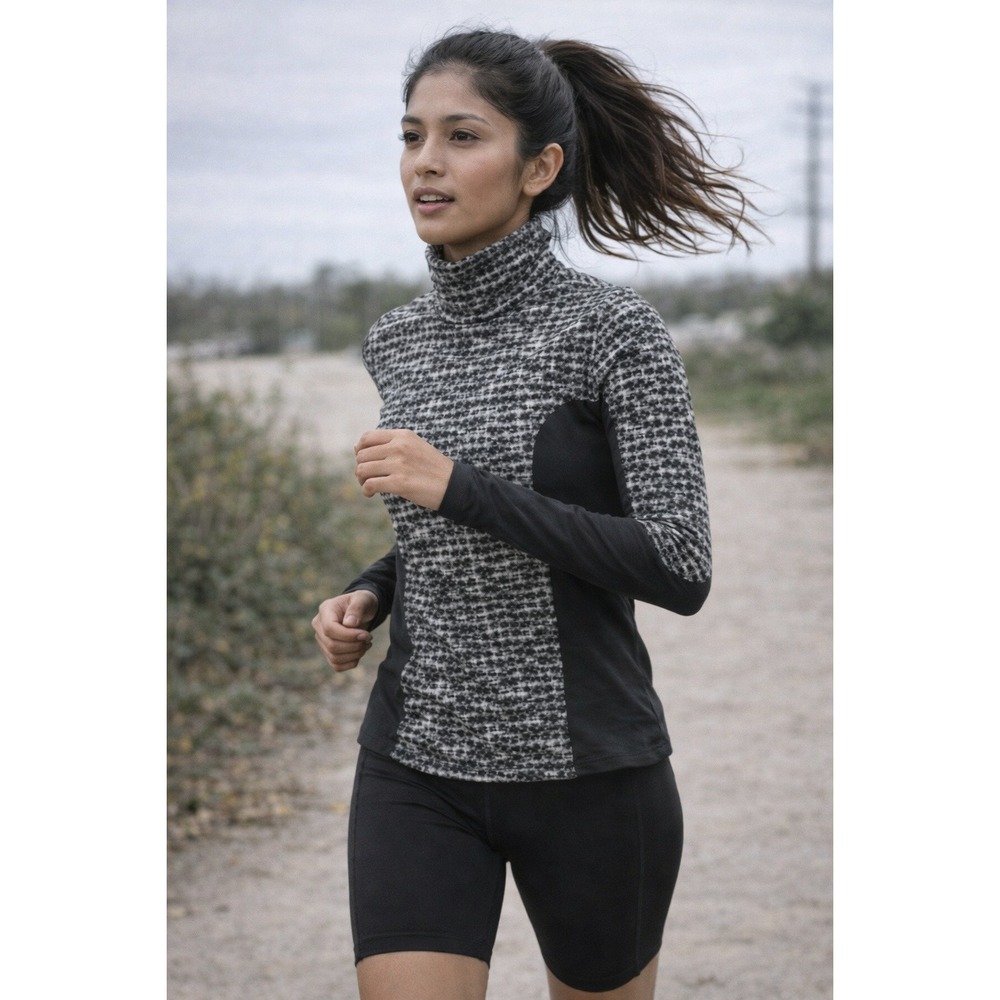 Nike Pro HyperWarm Long Sleeve Top‎ Women's Small Black Running Gym Training EUC